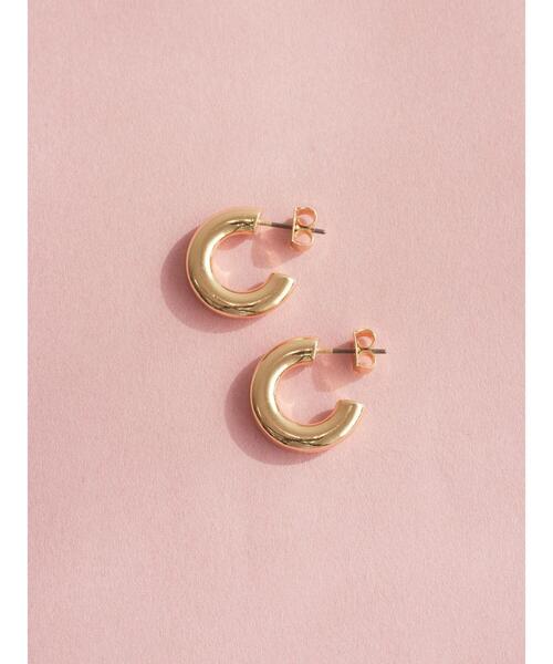 AMERICAN HOLIC（アメリカンホリック）の「チャンキーフープピアス（ピアス（両耳用）・レディース・シルバー/ゴールド・FREE）」の10枚目の写真