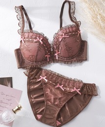 YU'NOW（ユナウ）の「【全13デザインから選べる！】【上下セット/AA-Gカップ】ぷるるん谷間のノンワイヤーブラ＆ショーツ（ブラ&ショーツ）」