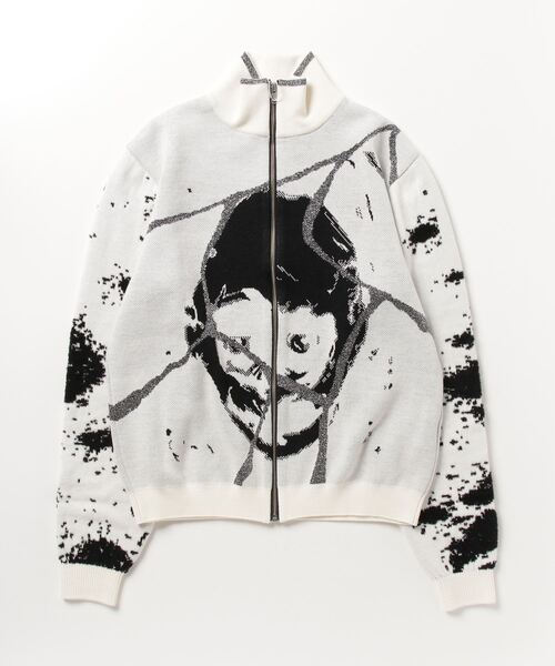 KIDILL（キディル）の「【KIDILL/キディル】Drivers Knit KIDILL × rurumu: Collaboration（ニット/セーター・メンズ・ブラック/ホワイト・44/46）」の2枚目の写真