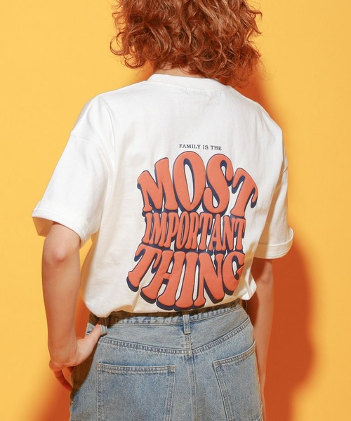 PBLIM（ページボーイリム）の「PAGEBOYLIM/プクプクロゴT（Tシャツ/カットソー・レディース・グレー/ブラック/オフホワイト・MEDIUM/LARGE）」の2枚目の写真