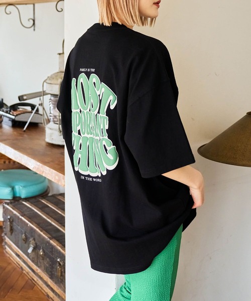 PBLIM（ページボーイリム）の「PAGEBOYLIM/プクプクロゴT（Tシャツ/カットソー・レディース・グレー/ブラック/オフホワイト・MEDIUM/LARGE）」の4枚目の写真