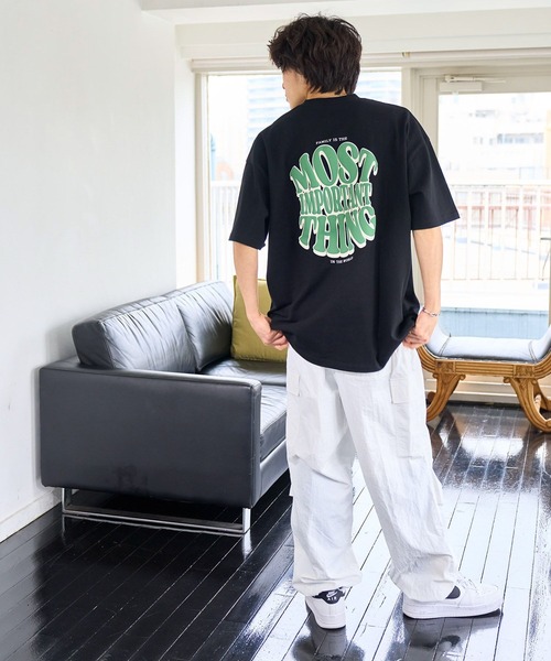 PBLIM（ページボーイリム）の「PAGEBOYLIM/プクプクロゴT（Tシャツ/カットソー・レディース・グレー/ブラック/オフホワイト・MEDIUM/LARGE）」の5枚目の写真