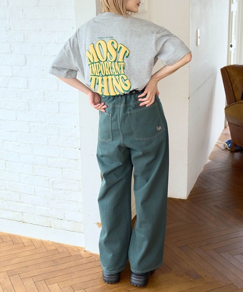 PBLIM（ページボーイリム）の「PAGEBOYLIM/プクプクロゴT（Tシャツ/カットソー・レディース・グレー/ブラック/オフホワイト・MEDIUM/LARGE）」の6枚目の写真