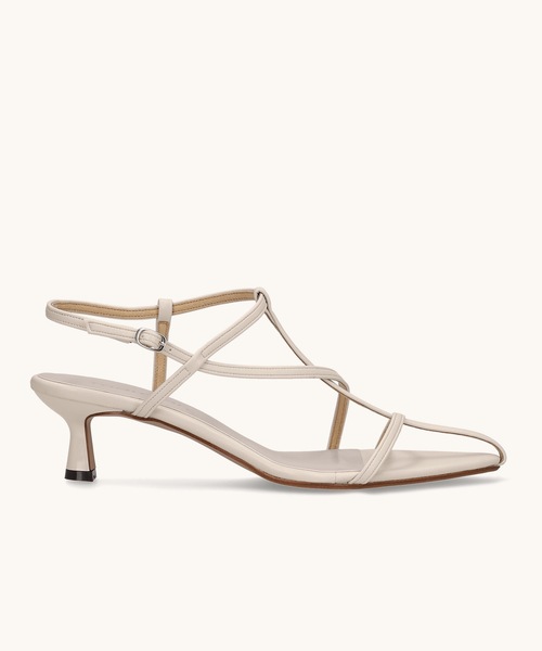 MAMIAN（マミアン）の「ポインテッドトゥ マルチストラップ サンダル (5.0cmヒール)（サンダル・レディース・ブラック/ブラウン/アイボリー・S/M/L/LL）」の4枚目の写真