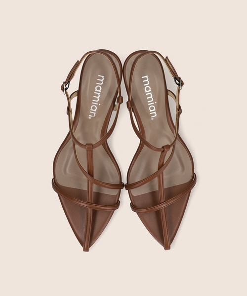 MAMIAN（マミアン）の「ポインテッドトゥ マルチストラップ サンダル (5.0cmヒール)（サンダル・レディース・ブラック/ブラウン/アイボリー・S/M/L/LL）」の15枚目の写真