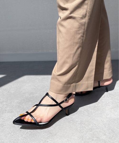 MAMIAN（マミアン）の「ポインテッドトゥ マルチストラップ サンダル (5.0cmヒール)（サンダル・レディース・ブラック/ブラウン/アイボリー・S/M/L/LL）」の20枚目の写真
