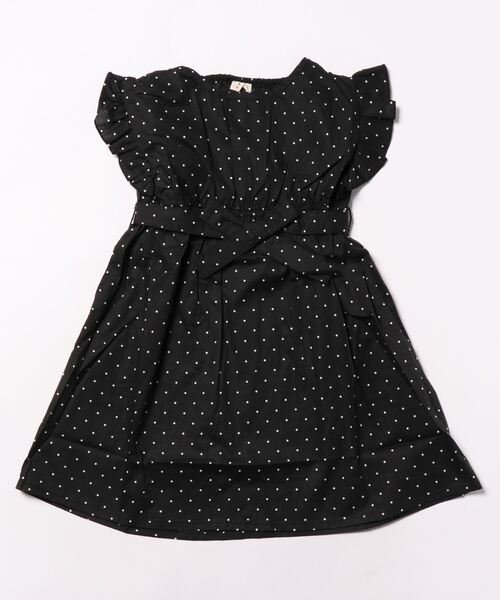 Lycee mine（リセマイン）の「コットンふりふりワンピース（シャツワンピース・キッズ・ブラック/ダークブラウン/サックスブルー/イエロー・100cm/110cm/120cm/130cm/140cm/150cm）」の17枚目の写真