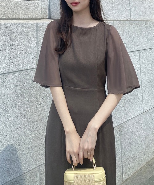 セットアップ ワンピース マントスリーブ マーメイド 韓国 SALE wy23178.jpg