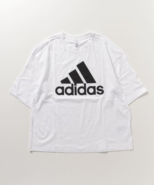 adidas(アディダス)の「アディダス adidas エッセンシャルズ ビッグロゴTシャツ(Tシャツ/カットソー・レディース・ホワイト/ブラック・L/S/M/XL)」の1枚目の写真