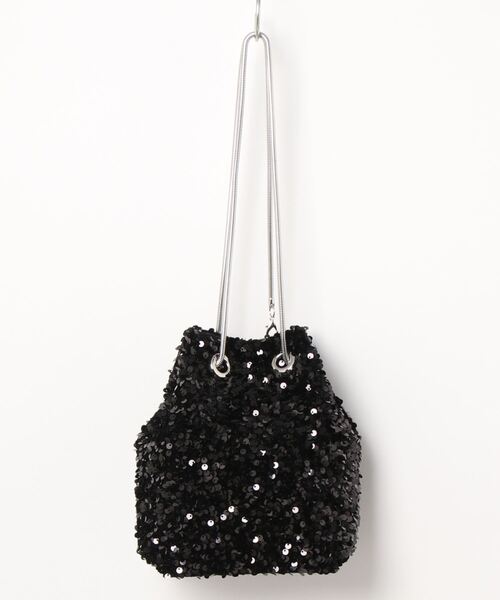 Kana（カナ）の「スパンコール ２way ショルダー 巾着 バック 結婚式 お呼ばれ オケージョン（ショルダーバッグ・レディース・ブラック/シルバー/ベージュ/ブラウン・フリー）」の6枚目の写真