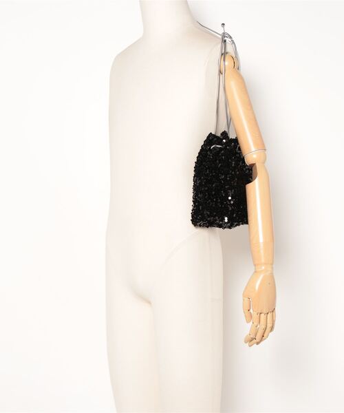 Kana（カナ）の「スパンコール ２way ショルダー 巾着 バック 結婚式 お呼ばれ オケージョン（ショルダーバッグ・レディース・ブラック/シルバー/ベージュ/ブラウン・フリー）」の8枚目の写真