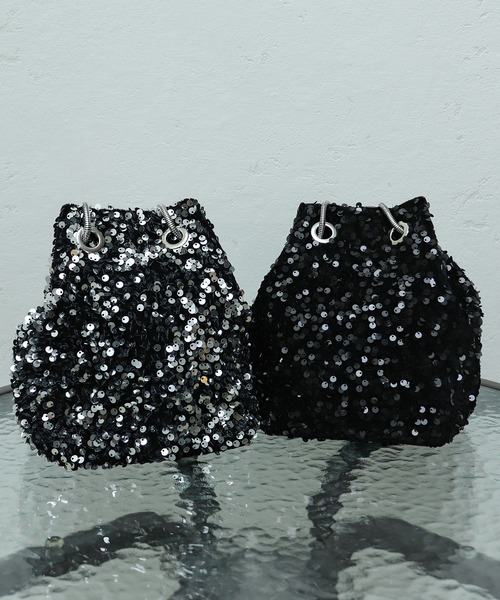 Kana（カナ）の「スパンコール ２way ショルダー 巾着 バック 結婚式 お呼ばれ オケージョン（ショルダーバッグ・レディース・ブラック/シルバー/ベージュ/ブラウン・フリー）」の20枚目の写真