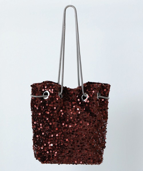 Kana（カナ）の「スパンコール ２way ショルダー 巾着 バック 結婚式 お呼ばれ オケージョン（ショルダーバッグ・レディース・ブラック/シルバー/ベージュ/ブラウン・フリー）」の12枚目の写真