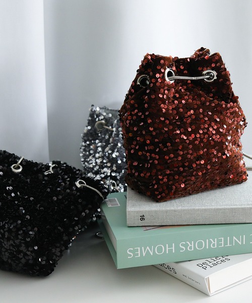 Kana（カナ）の「スパンコール ２way ショルダー 巾着 バック 結婚式 お呼ばれ オケージョン（ショルダーバッグ・レディース・ブラック/シルバー/ベージュ/ブラウン・フリー）」の18枚目の写真