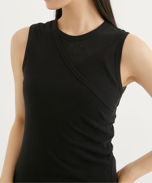 新品 INSCRIRE アンスクリア カットアウト ロングスリーブTシャツ inscrire アンスクリア カットアウトロングスリーブtシャツ black