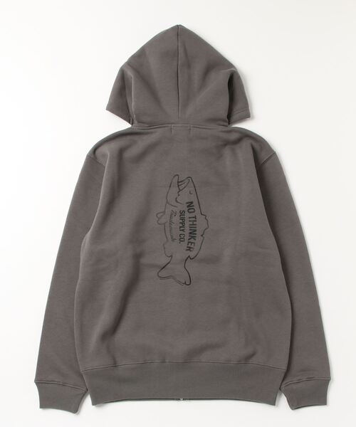 NOTHINKER(ノーシンカー)の「NO THINKER ZIP Hoodie(パーカー・メンズ・グレー/オリーブ/オレンジ・X-LARGE/LARGE/MEDIUM/SMALL/XX-LARGE)」の7枚目の写真