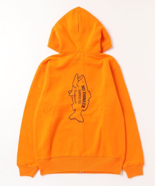 NOTHINKER(ノーシンカー)の「NO THINKER ZIP Hoodie(パーカー・メンズ・グレー/オリーブ/オレンジ・X-LARGE/LARGE/MEDIUM/SMALL/XX-LARGE)」の9枚目の写真