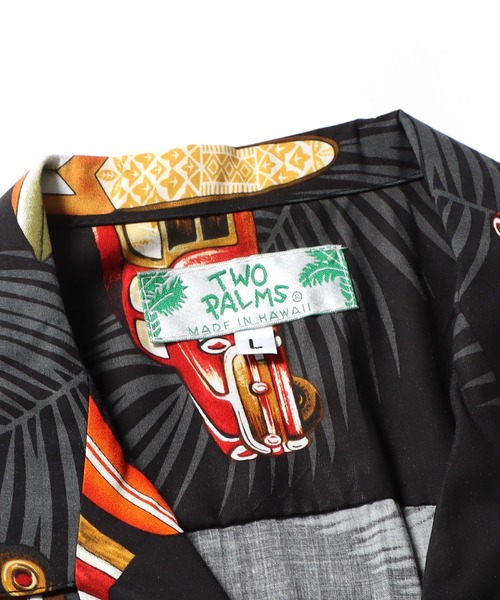 TWO PALMS（トゥーパームス）の「TWO PALMS/トゥーパームス S/S Hawaiian Shirt / Rayon WOODY(501R) シャツ（シャツ/ブラウス・メンズ・ブラック/ベージュ・L/M）」の6枚目の写真
