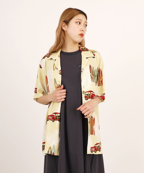 TWO PALMS（トゥーパームス）の「TWO PALMS/トゥーパームス S/S Hawaiian Shirt / Rayon WOODY(501R) シャツ（シャツ/ブラウス・メンズ・ブラック/ベージュ・L/M）」の17枚目の写真