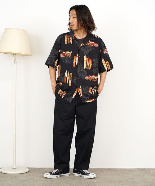 TWO PALMS（トゥーパームス）の「TWO PALMS/トゥーパームス S/S Hawaiian Shirt / Rayon WOODY(501R) シャツ（シャツ/ブラウス・メンズ・ブラック/ベージュ・L/M）」の14枚目の写真