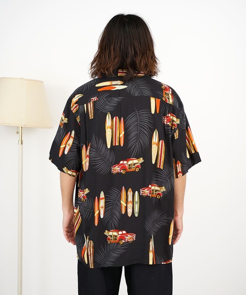 TWO PALMS（トゥーパームス）の「TWO PALMS/トゥーパームス S/S Hawaiian Shirt / Rayon WOODY(501R) シャツ（シャツ/ブラウス・メンズ・ブラック/ベージュ・L/M）」の4枚目の写真