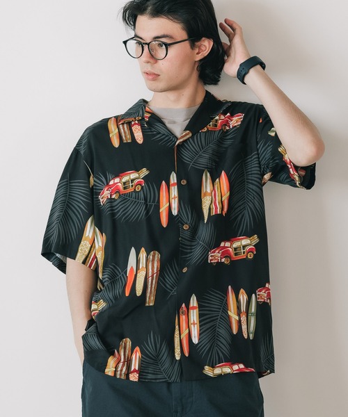 TWO PALMS（トゥーパームス）の「TWO PALMS/トゥーパームス S/S Hawaiian Shirt / Rayon WOODY(501R) シャツ（シャツ/ブラウス・メンズ・ブラック/ベージュ・L/M）」の22枚目の写真