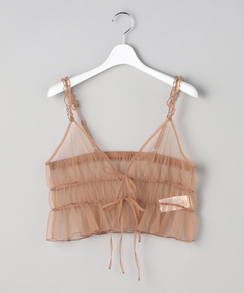 FREAK'S STORE(フリークスストア)の「チュールキャミビスチェ(キャミソール・レディース・ベージュ/ブラック/オフホワイト・フリ-)」の3枚目の写真