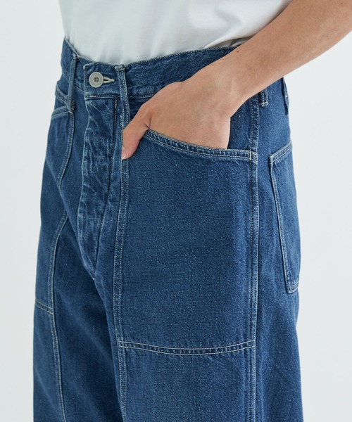 URU（ウル）の「DOUBLE KNEE PANTS TYPE C（デニムパンツ・メンズ・インディゴブルー・1/2）」の7枚目の写真