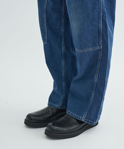 URU（ウル）の「DOUBLE KNEE PANTS TYPE C（デニムパンツ・メンズ・インディゴブルー・1/2）」の8枚目の写真