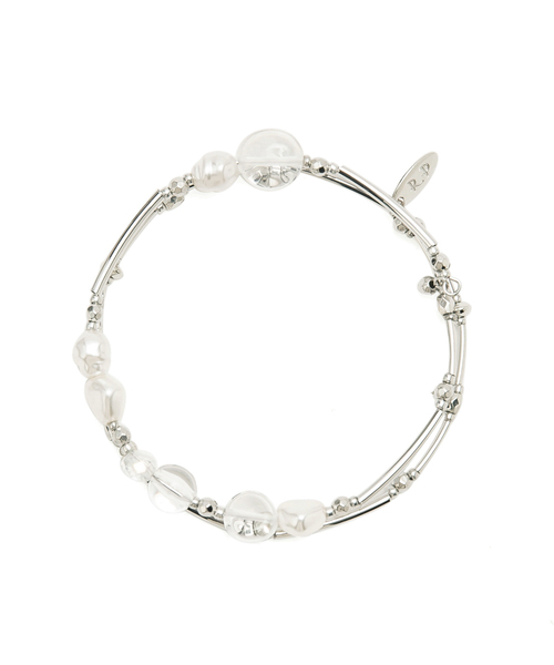 ROPE' PICNIC(ロペピクニック)の「クリア×メタルカラービーズ2連ブレスレット(ブレスレット・レディース・ゴールド/シルバー・FREE)」の4枚目の写真