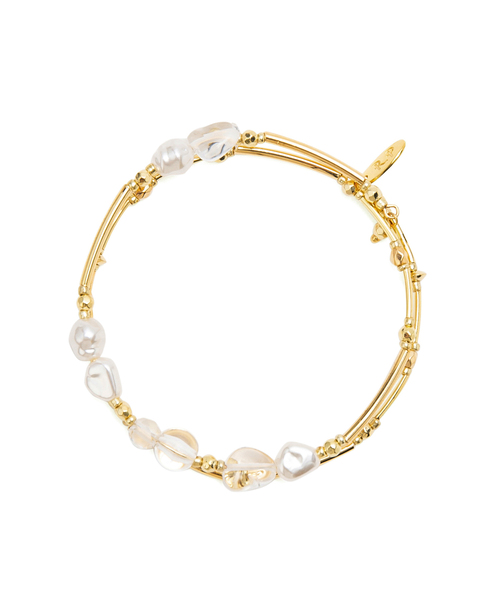 ROPE' PICNIC(ロペピクニック)の「クリア×メタルカラービーズ2連ブレスレット(ブレスレット・レディース・ゴールド/シルバー・FREE)」の6枚目の写真