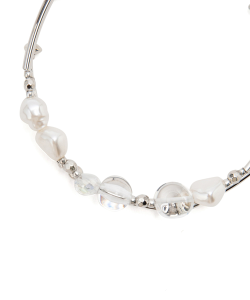 ROPE' PICNIC(ロペピクニック)の「クリア×メタルカラービーズ2連ブレスレット(ブレスレット・レディース・ゴールド/シルバー・FREE)」の5枚目の写真