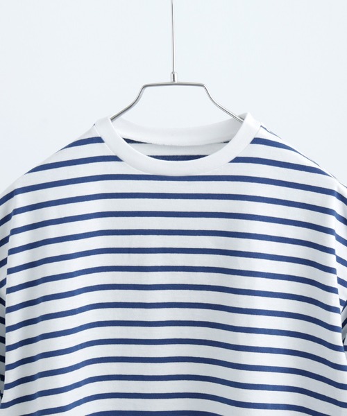 Fashion Letter(ファッションレター)の「ボーダー カットアウト ビッグ5分袖Tシャツ(Tシャツ/カットソー・レディース・グリーン/ピンク/ベージュ/ブルー/ブラック・M)」の10枚目の写真