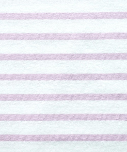 Fashion Letter(ファッションレター)の「ボーダー カットアウト ビッグ5分袖Tシャツ(Tシャツ/カットソー・レディース・グリーン/ピンク/ベージュ/ブルー/ブラック・M)」の14枚目の写真