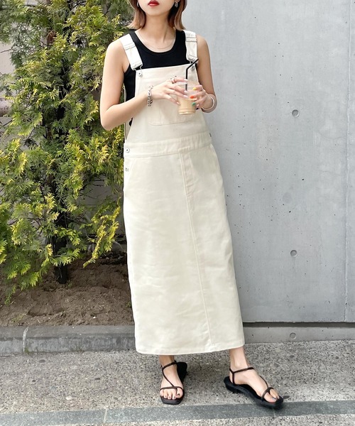 Chillfar（チルファー）の「サロペットロングスカート（サロペット/オーバーオール・レディース・アイボリー/ブラック・MEDIUM/LARGE）」の20枚目の写真