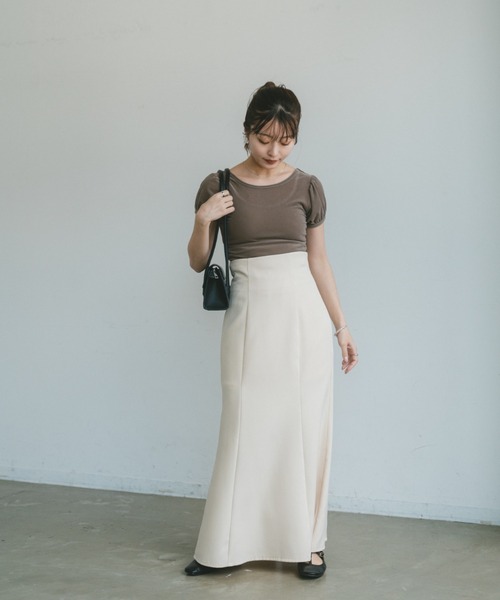 ベロアボディスーツ（Tシャツ/カットソー）｜VANNIE U（ヴァニーユー