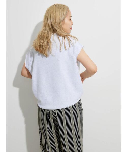 AMERICAN HOLIC（アメリカンホリック）の「DISCUS フレンチテリーノースリーブ プルオーバー（Tシャツ/カットソー・レディース・ホワイト系その他/ブラック/ブルー・FREE）」の9枚目の写真