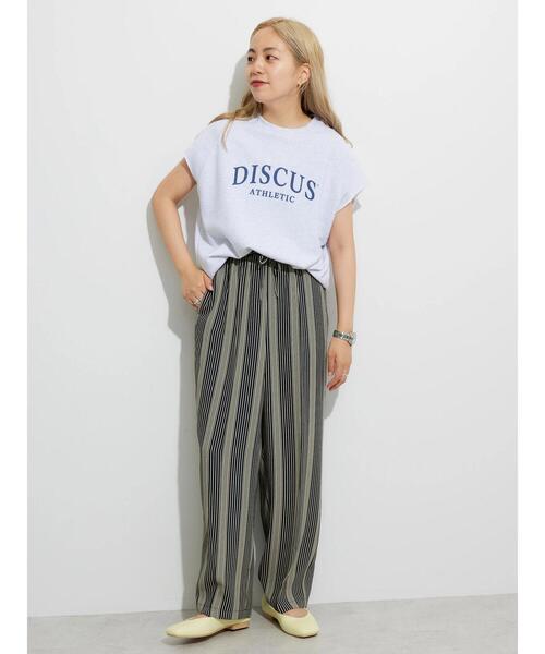 AMERICAN HOLIC（アメリカンホリック）の「DISCUS フレンチテリーノースリーブ プルオーバー（Tシャツ/カットソー・レディース・ホワイト系その他/ブラック/ブルー・FREE）」の8枚目の写真