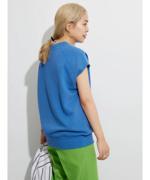 AMERICAN HOLIC（アメリカンホリック）の「DISCUS フレンチテリーノースリーブ プルオーバー（Tシャツ/カットソー・レディース・ホワイト系その他/ブラック/ブルー・FREE）」の7枚目の写真