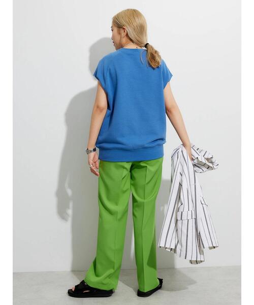 AMERICAN HOLIC（アメリカンホリック）の「DISCUS フレンチテリーノースリーブ プルオーバー（Tシャツ/カットソー・レディース・ホワイト系その他/ブラック/ブルー・FREE）」の10枚目の写真