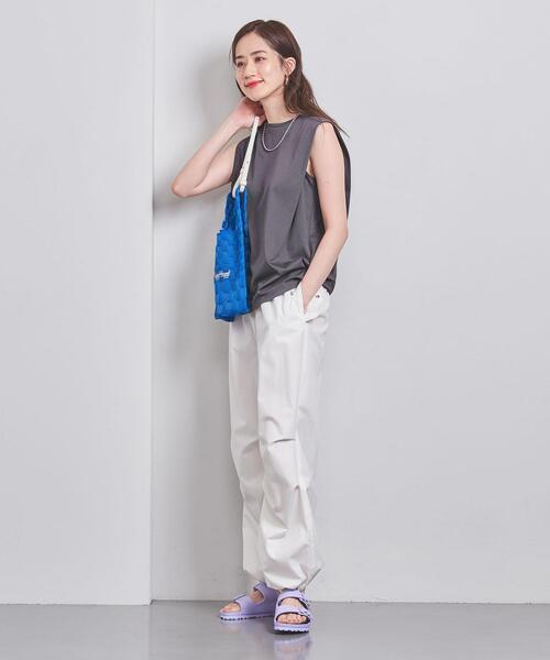 UNITED ARROWS(ユナイテッドアローズ)の「コットン タックノースリーブ カットソー(Tシャツ/カットソー・レディース・ダークグレー/その他1/ナチュラル・FREE)」の8枚目の写真