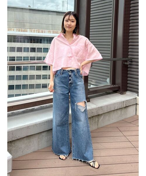 Ungrid - Ungrid/オーバーサイズ　シンプル　リネン混　カットソー　体型カバー　F Ungrid アングリッド リネン混 プルオーバー カットソー sizeF