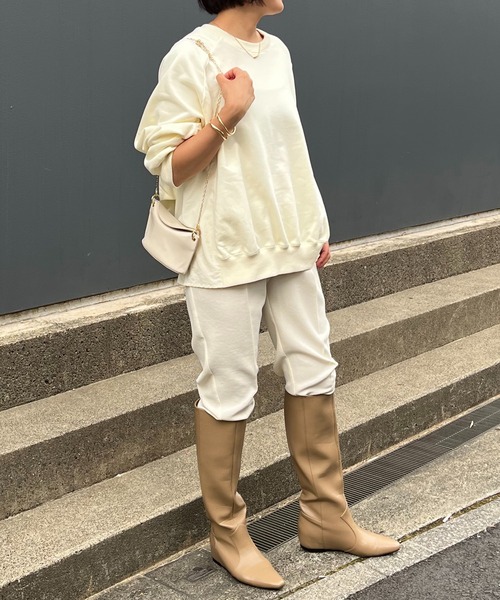 COLLAGE GALLARDAGALANTE（コラージュガリャルダガランテ）の「インソールロングブーツ（ブーツ・レディース・ベージュ/ブラック・36/37/38）」の19枚目の写真