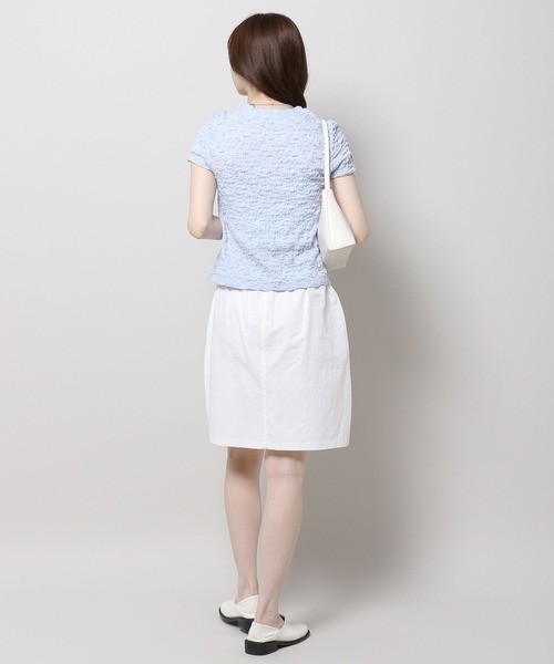 3.3 Field Trip (3.3フィールドトリップ)の「3.3 Field Trip/クリンクルトップス 2965195(Tシャツ/カットソー・レディース・アイボリー/ライトブルー・FREE)」の8枚目の写真