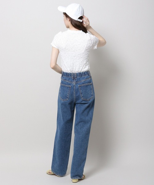 3.3 Field Trip (3.3フィールドトリップ)の「3.3 Field Trip/クリンクルトップス 2965195(Tシャツ/カットソー・レディース・アイボリー/ライトブルー・FREE)」の6枚目の写真