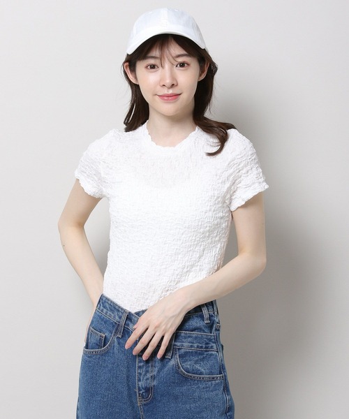 3.3 Field Trip (3.3フィールドトリップ)の「3.3 Field Trip/クリンクルトップス 2965195(Tシャツ/カットソー・レディース・アイボリー/ライトブルー・FREE)」の15枚目の写真