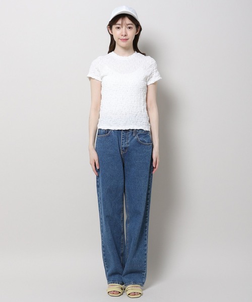 3.3 Field Trip (3.3フィールドトリップ)の「3.3 Field Trip/クリンクルトップス 2965195(Tシャツ/カットソー・レディース・アイボリー/ライトブルー・FREE)」の18枚目の写真