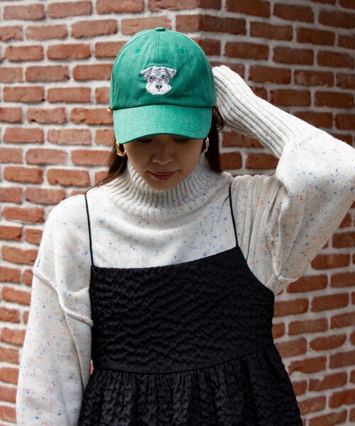 GLOSTER（グロスター）の「【GLOSTER/グロスター】WASHED DOG embroidery CAP キャップ 刺繍（キャップ・メンズ・グレイッシュベージュ/インディゴブルー/グリーン・FREE）」の13枚目の写真