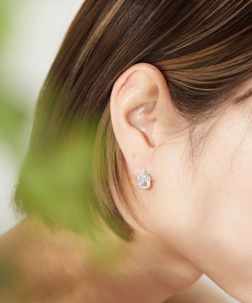 VitaFelice（ヴィータフェリーチェ）の「ストーンフープピアス（ピアス（両耳用）・レディース・ゴールド/シルバー・FREE）」の13枚目の写真