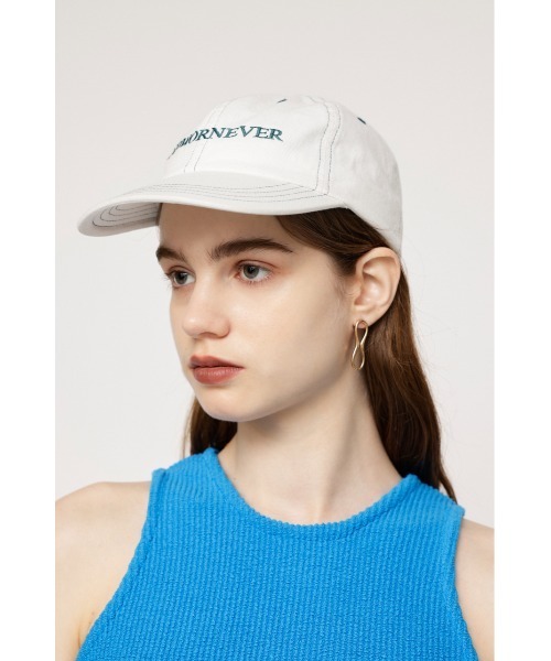 SLY(スライ)の「NOWORNEVER CAP ナウオアネバー キャップ(キャップ・レディース・ライトブルー/ホワイト・FREE)」の1枚目の写真